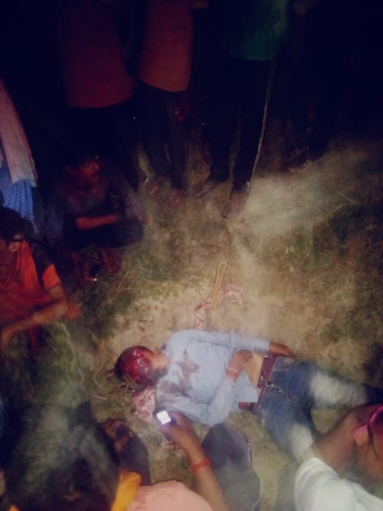 पुलिस ने एक्सीडेंट का मामला किया दर्ज,  ग्रामीणों ने एक्सीडेंट नहीं हत्या बताया