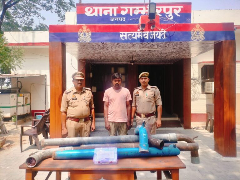 अवैध तमंचा, कारतूस व चोरी के माल के साथ एक अभियुक्त गिरफ्तार