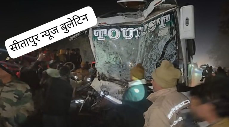 *लखनऊ में फ्लाईओवर पर खड़े डंपर में जा घुसी बस*