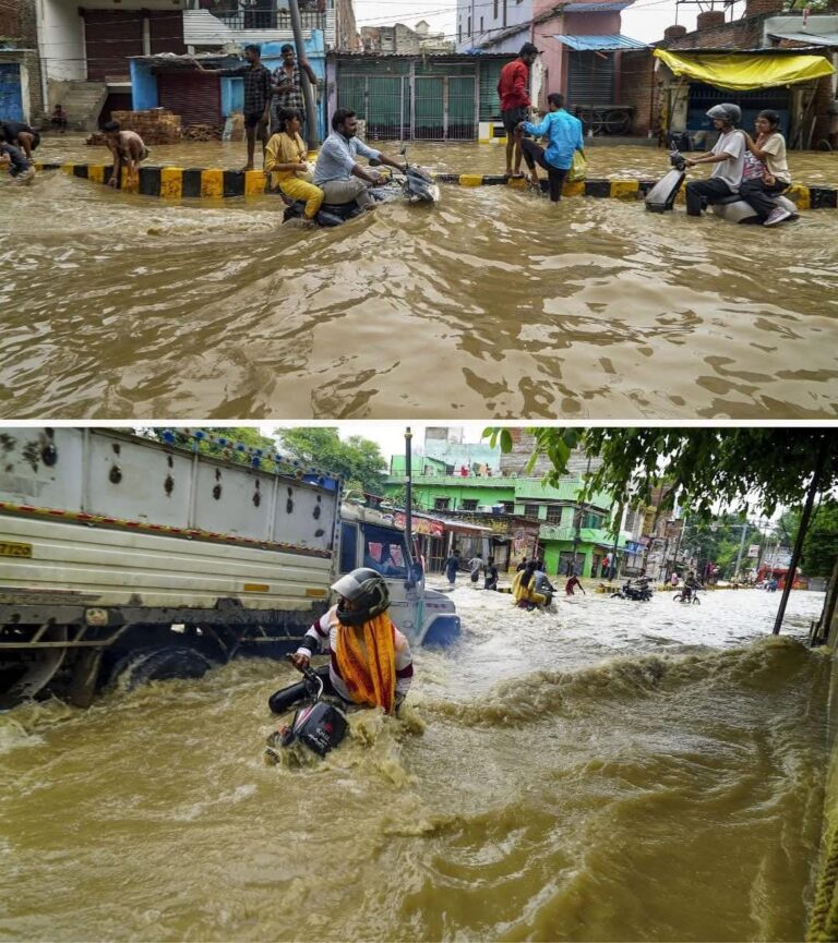 यूपी में लगातार बारिश से नदियां उफान पर हैं। प्रयागराज, वाराणसी, बलिया समेत 21 जिलों के 402 गांव बाढ़ की चपेट में हैं।