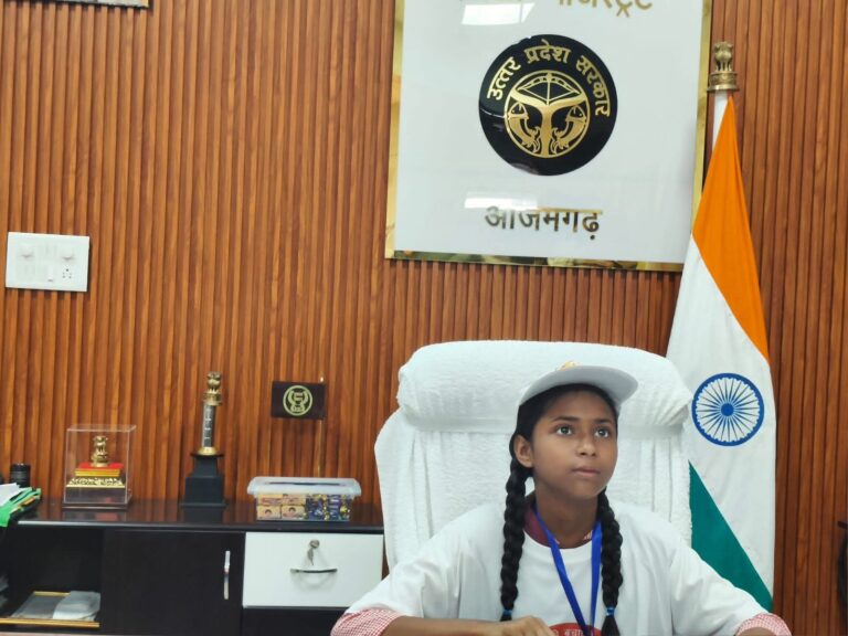 कक्षा 8 की छात्रा अनुप्रिया गौंड को सांकेतिक भूमिका निर्वहन के रूप में “एक दिन की जिलाधिकारी” बनाया गया