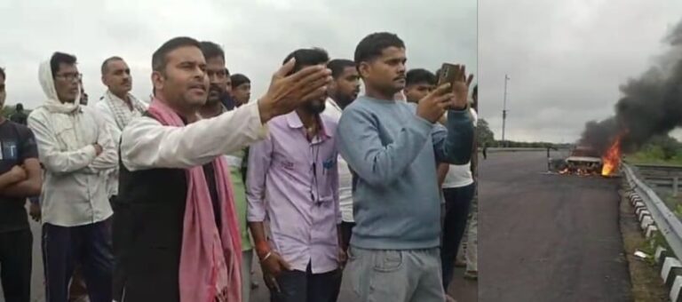 आजमगढ़ : चलती कार बनी आग का गोला