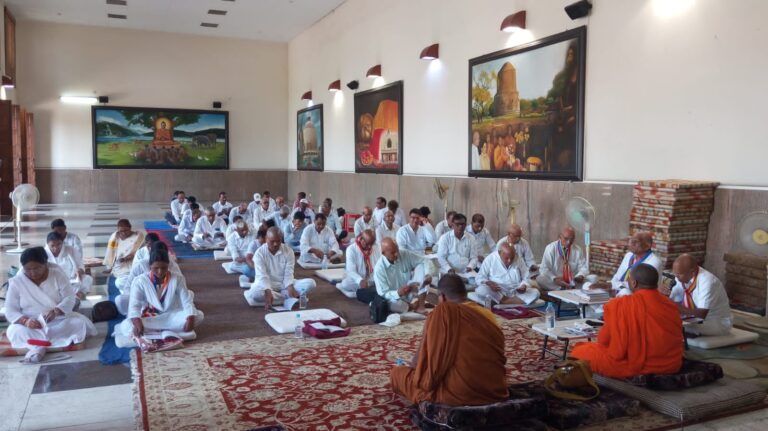 बुद्ध विहार शांति उपवन में प्रथम धम्मचक्क पव्वत्तन कार्यक्रम सम्पन्न